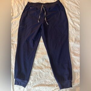 Figs Women's Navy Joggers with Gray Drawstring
